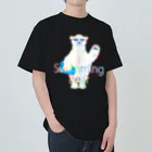 Mark martのSwimming Bear レインボー Heavyweight T-Shirt