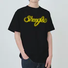 週刊少年ライジングサンズのShoogle(シューグル・週グル・週刊少年グルメ)ロゴ イエロー Heavyweight T-Shirt