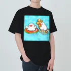 Lily bird（リリーバード）のぷかぷか水遊び文鳥ず ヘビーウェイトTシャツ