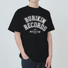 BURIKI'N RECORDSのブリキン定番ロゴ(ホワイトロゴ) Heavyweight T-Shirt