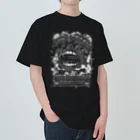 Illustrator JAIBON アパレルグッズのうさぎゃんブラック怪獣デザイン Heavyweight T-Shirt