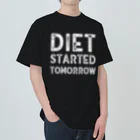 Diet LabのDiet started tomorrow ヘビーウェイトTシャツ