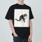 ネコノートショップ（neco-note shop）のバズ（保護猫シェルターQUEUE） Heavyweight T-Shirt