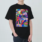 結華の障害者アート 手描きイラスト カラフル Heavyweight T-Shirt