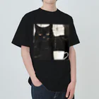 kuroneko0405の黒猫とコーヒー③ Heavyweight T-Shirt