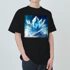 のんびりアート工房の氷のクリスタル Heavyweight T-Shirt