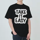 QUQU_WORKSのテイクイットイージー Take It Easy ホワイト Heavyweight T-Shirt