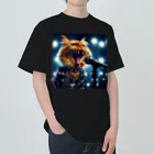 adarahのヘビメタシャウト猫 ヘビーウェイトTシャツ