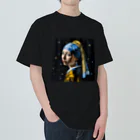 Ｘ-ＣＡＮＶＡＳの星空と真珠の耳飾りの少女 ヘビーウェイトTシャツ