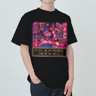 もぺのPixelart graphic “武器防具屋のオッサン” (Gaming-pink) ヘビーウェイトTシャツ