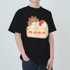 GOAT9 - ぼうし猫のイラストグッズ -のふわふわショートケーキ Heavyweight T-Shirt