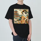tamabestの浮世絵風美人図 Heavyweight T-Shirt