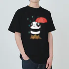 イラスト MONYAAT のラビットパンダ ヘビーウェイトTシャツ