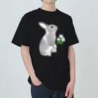 Mock’n Rollのうさぎのモックその3 純白の花を君に Heavyweight T-Shirt