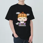 HACHIE  のhappyちゃん　ビッグ黒Tシャツ　パープルパンツ ヘビーウェイトTシャツ