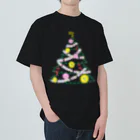 LalaHangeulのハングルでクリスマスツリー Heavyweight T-Shirt