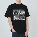太陽の眼の太陽の眼 文字絵SP(白/前・背面) ヘビーウェイトTシャツ