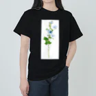 shi-chi Labo graph(詩一）のブルースター(白背景) ヘビーウェイトTシャツ