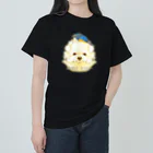 トロ箱戦隊本部の薄目で見たら…かき氷(青シロップ) ヘビーウェイトTシャツ