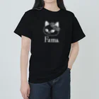 sachiko2004shopのFam& 花と猫 ヘビーウェイトTシャツ