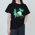 ジャグリング好きな子のジャグリングgirl　ディアボロ　めろんそーだ ヘビーウェイトTシャツ