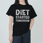 Diet LabのDiet started tomorrow ヘビーウェイトTシャツ