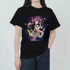 にゃのもののピョン･GALAXYT ねこ うさぎどし･ver ヘビーウェイトTシャツ