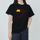 Marshmallowのブラックコブラとサメ ヘビーウェイトTシャツ