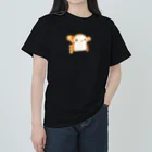 satoayaのアニマルカフェのシ―フードアニマル　カニパン ヘビーウェイトTシャツ