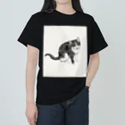 ネコノートショップ（neco-note shop）のバズ（保護猫シェルターQUEUE） ヘビーウェイトTシャツ