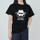 QUQU_WORKSのCOW SKULL テンガロンハットドクロ ホワイト Heavyweight T-Shirt