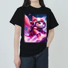 brand-new-cat-worldの大気圏に突入するにゃ！ ヘビーウェイトTシャツ