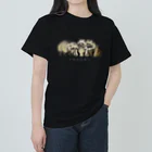 ムジナ基地のタヌキ（白文字） Heavyweight T-Shirt