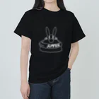 うさきッちょんの口の大きなウサギSummer（黒Tシャツ） Heavyweight T-Shirt