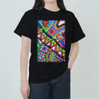 結華の障害者アート 手描きイラスト カラフル ヘビーウェイトTシャツ