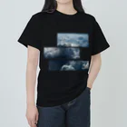 シン・ネコのtranquillité  猫と宇宙 ヘビーウェイトTシャツ