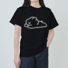 ナポリのSUZURIの寝そべりうさちゃん ヘビーウェイトTシャツ