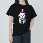 KafyRiruのMerry Xmas　わんこ ヘビーウェイトTシャツ