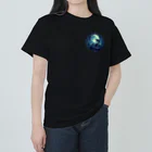 HMTの蛇と月「 snake and moon」 ヘビーウェイトTシャツ