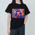 Gesyu's megaranica friends!のげしゅちゃんの宗教画 ヘビーウェイトTシャツ