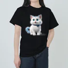 Blue cat PON's Friendsのポンちゃん ヘビーウェイトTシャツ