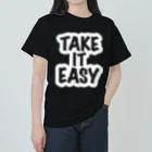 QUQU_WORKSのテイクイットイージー Take It Easy ホワイト Heavyweight T-Shirt