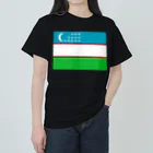 お絵かき屋さんのウズベキスタンの国旗 Heavyweight T-Shirt