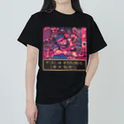 もぺのPixelart graphic “武器防具屋のオッサン” (Gaming-pink) ヘビーウェイトTシャツ