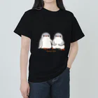 ヤママユ(ヤママユ・ペンギイナ)のふたごのジェンツーペンギン(ロゴあり) Heavyweight T-Shirt