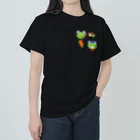 🐸かえるさんと仲間たち🐸の羽子板とかえるさん ヘビーウェイトTシャツ