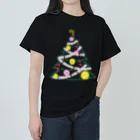 LalaHangeulのハングルでクリスマスツリー ヘビーウェイトTシャツ