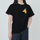 LalaHangeulの穴からひょっこり狐さん Heavyweight T-Shirt