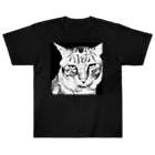 MATSUショップのじとっとした目で見つめる猫　不透明 Heavyweight T-Shirt