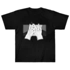 宇田川海胆界/u2sukeの手(モノクロ) ヘビーウェイトTシャツ